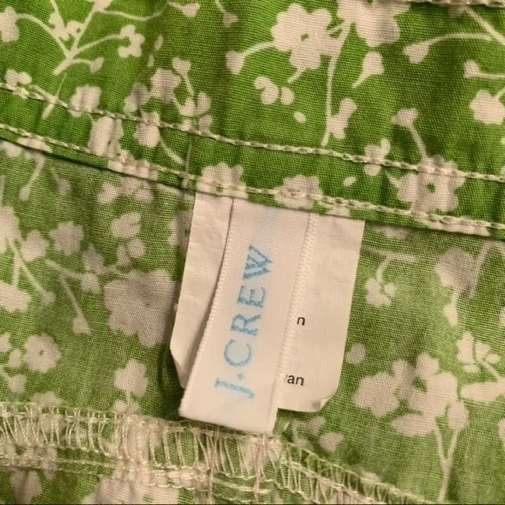 J. Crew Skirt womens 6 Green Floral‎ Print Cotton Golf Tennis Athletic Summer - Picture 3 of 4